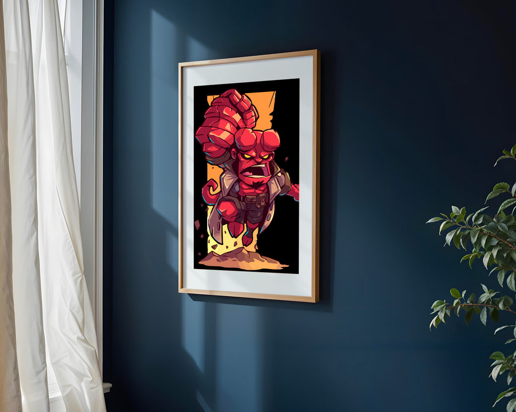 Hellboy Puño de Piedra | Cuadro decorativo de Monkey Canvas