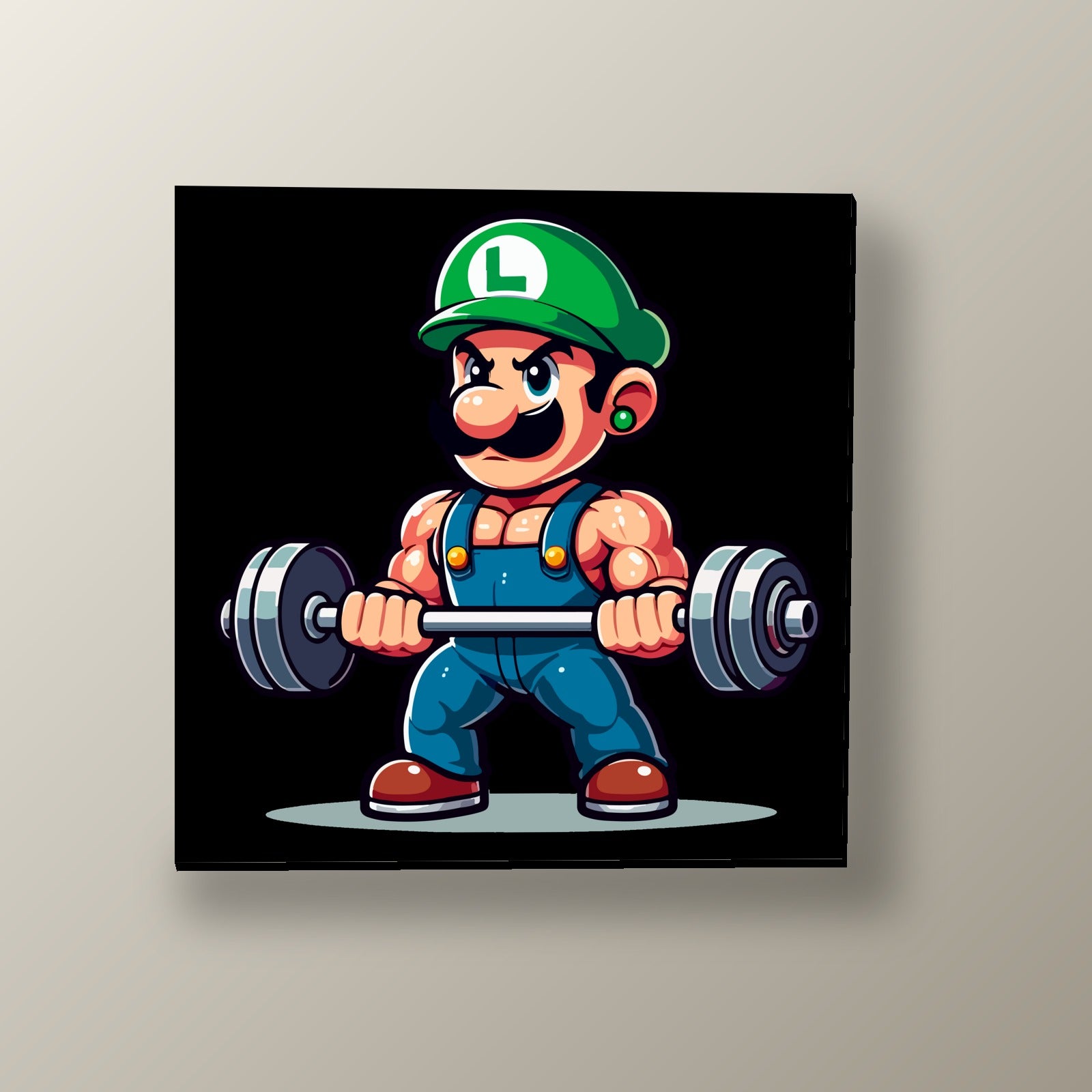 Luigi Levanta Pesas | Cuadro decorativo de Monkey Canvas