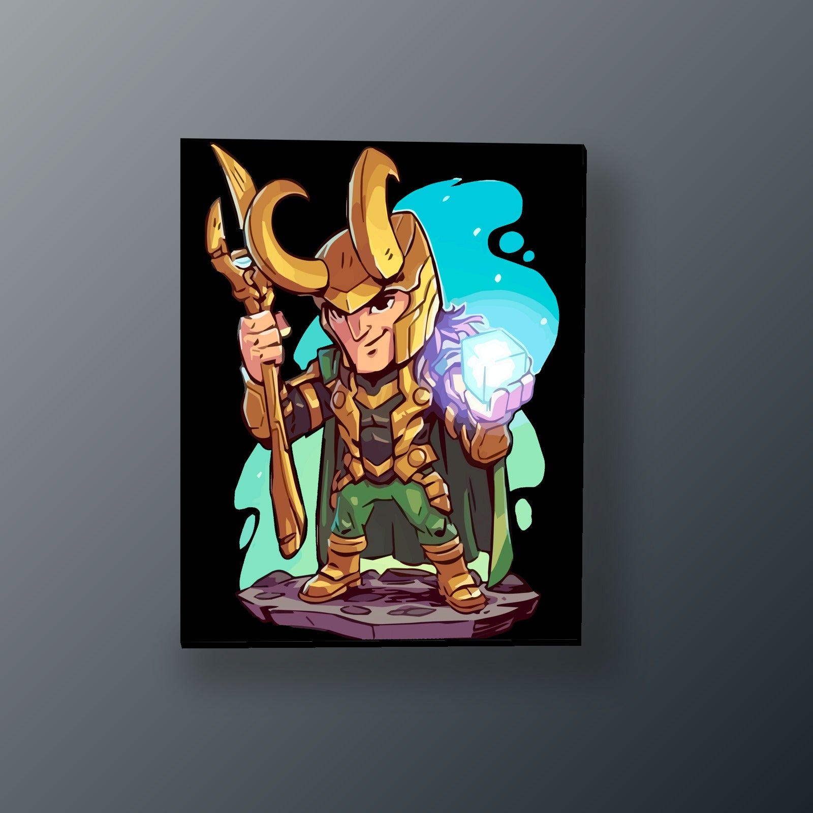 Loki con el Teseracto | Cuadro decorativo de Monkey Canvas