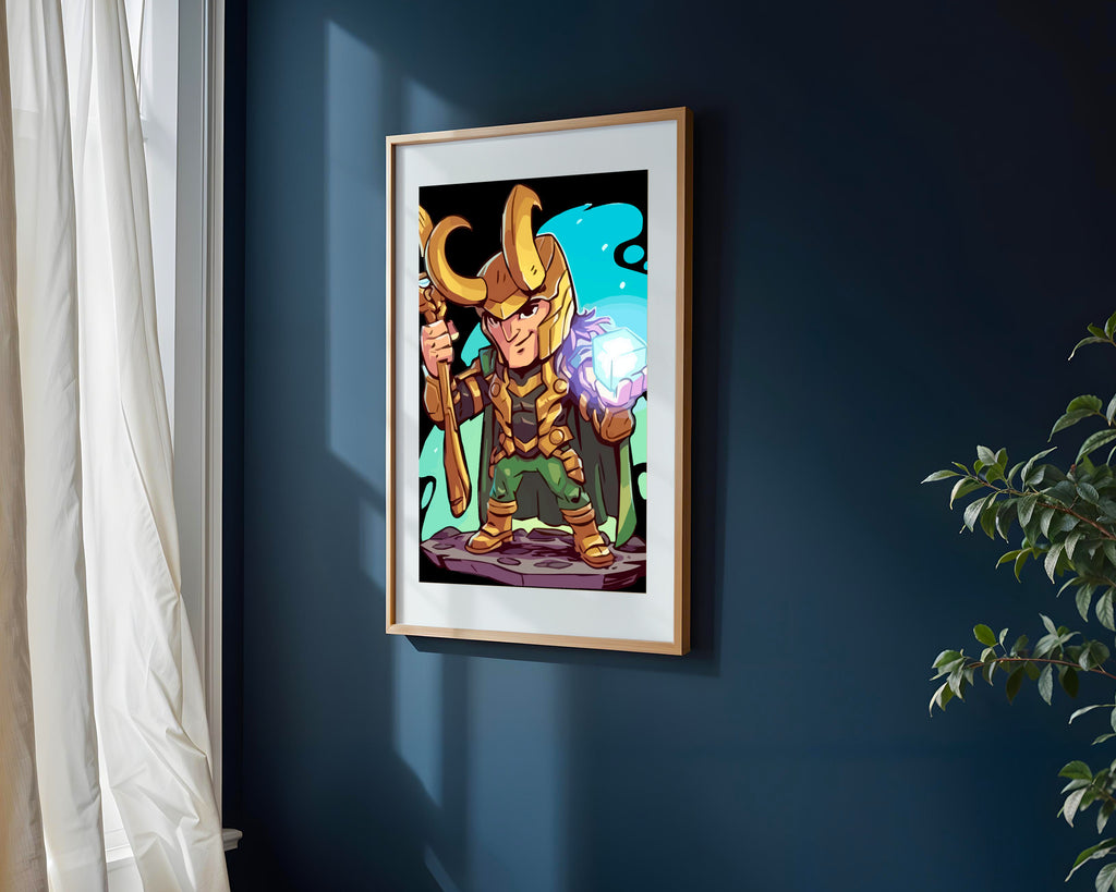 Loki con el Teseracto | Cuadro decorativo de Monkey Canvas