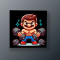Gamer Musculoso Entrenando | Cuadro decorativo de Monkey Canvas
