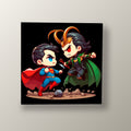 Superman Enfrenta a Loki | Cuadro decorativo de Monkey Canvas