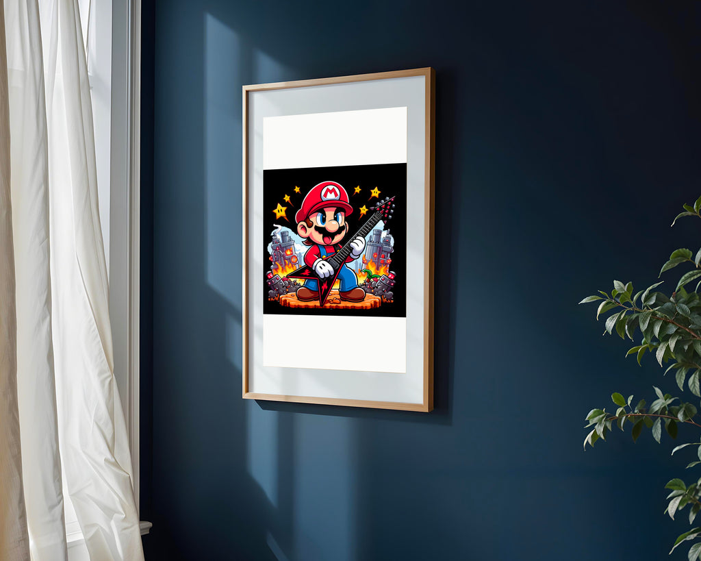 Mario Estrella de Rock | Cuadro decorativo de Monkey Canvas
