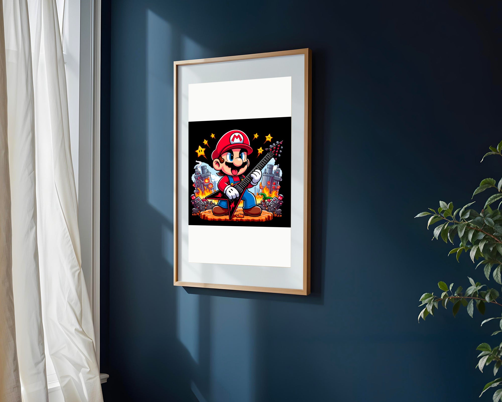 Mario Estrella de Rock | Cuadro decorativo de Monkey Canvas