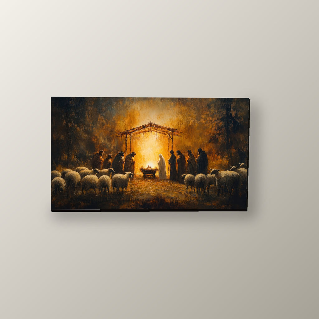 Natividad Luz Dorada | Cuadro decorativo de Monkey Canvas