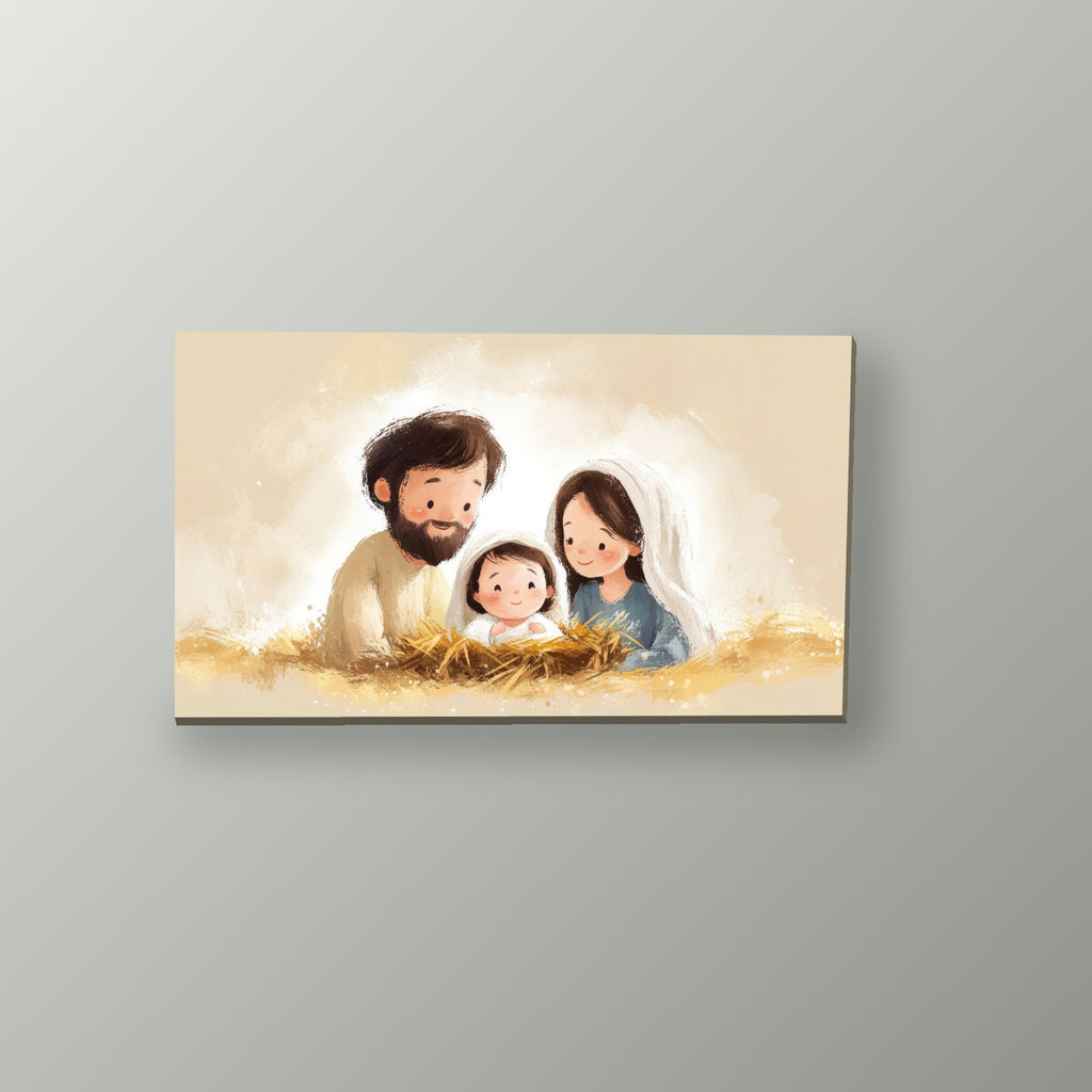 Natividad Estilo Ilustrado | Cuadro decorativo de Monkey Canvas