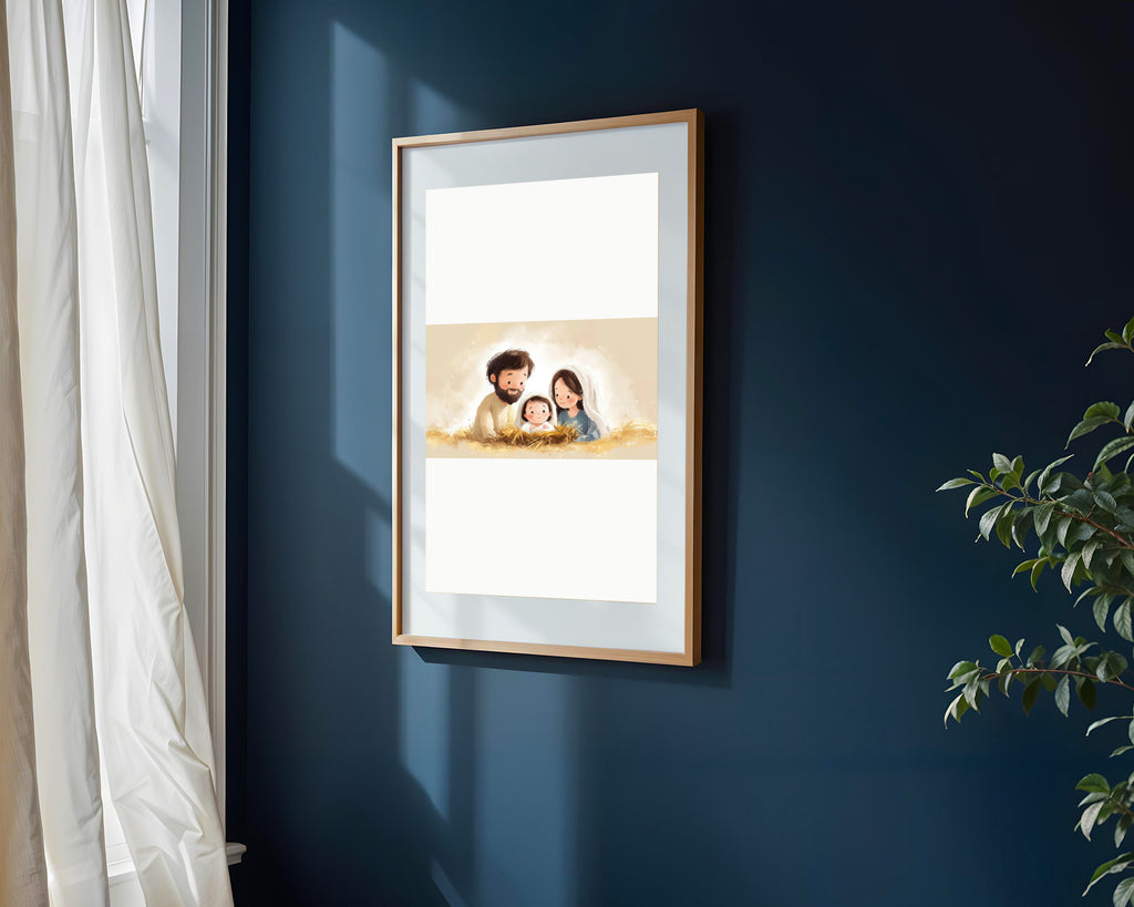 Natividad Estilo Ilustrado | Cuadro decorativo de Monkey Canvas