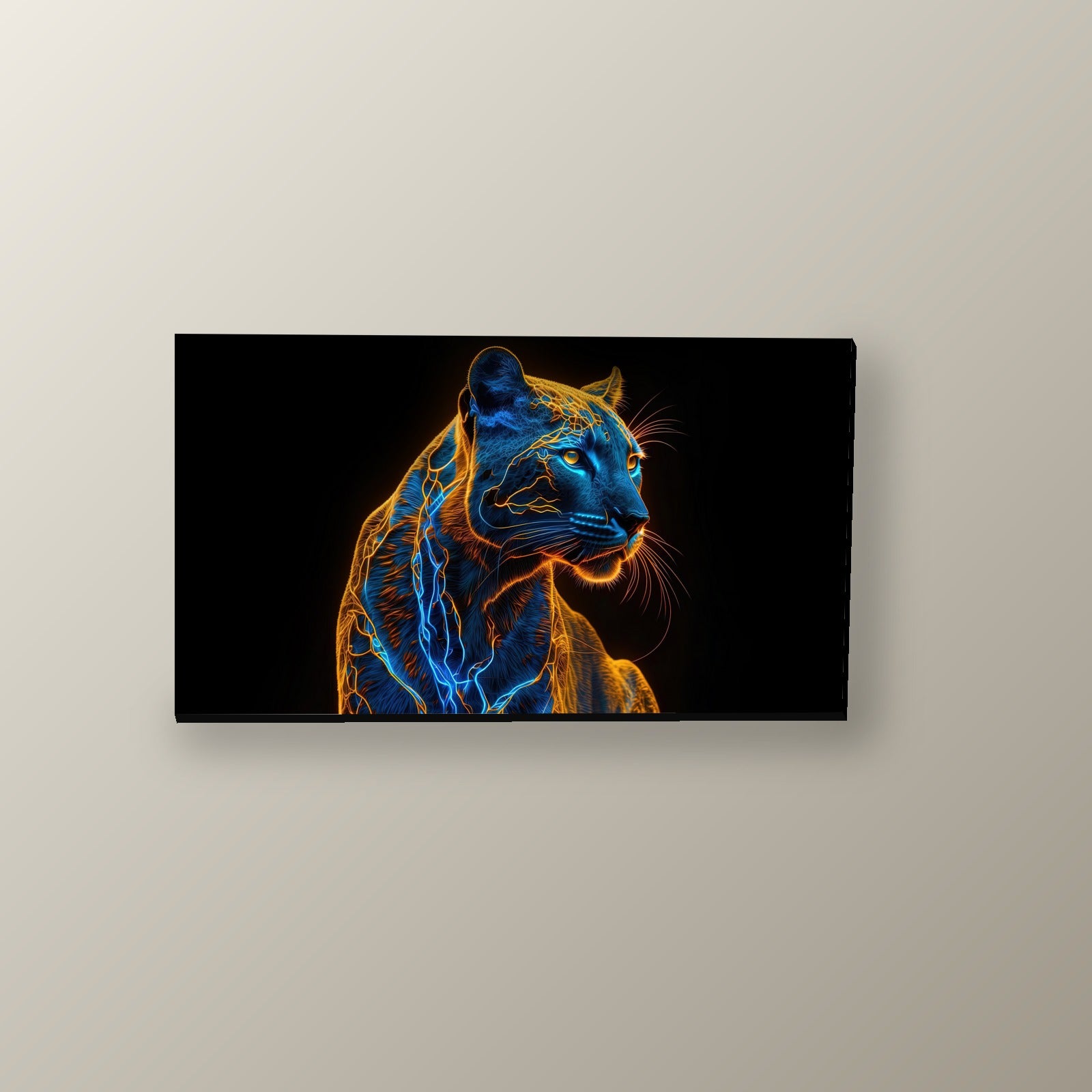 Tigre Neon Electrico | Cuadro decorativo de Monkey Canvas