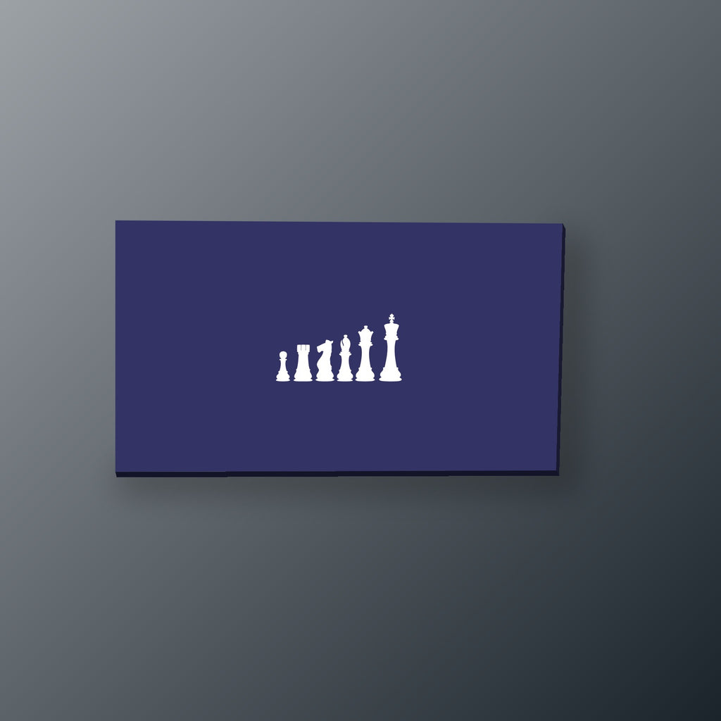 Ajedrez Minimalista Azul | Cuadro decorativo de Monkey Canvas