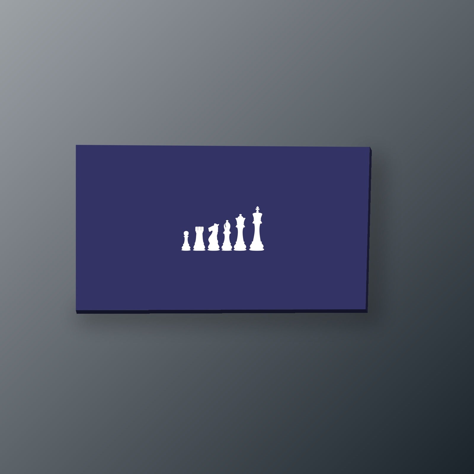 Ajedrez Minimalista Azul | Cuadro decorativo de Monkey Canvas