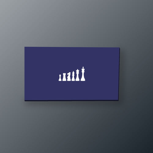 Ajedrez Minimalista Azul | Cuadro decorativo de Monkey Canvas