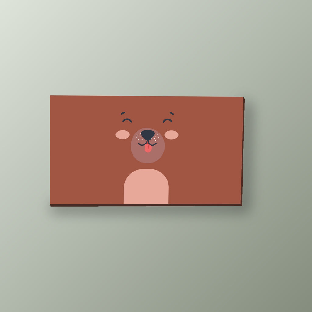 Osito Tierno Minimalista | Cuadro decorativo de Monkey Canvas