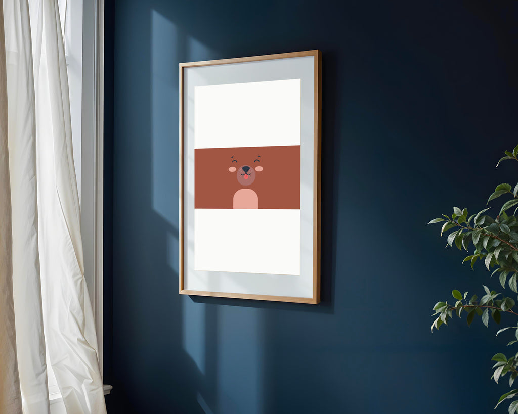 Osito Tierno Minimalista | Cuadro decorativo de Monkey Canvas