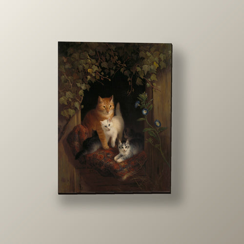 Camada de Gatitos en el Umbral | Cuadro decorativo de Monkey Canvas