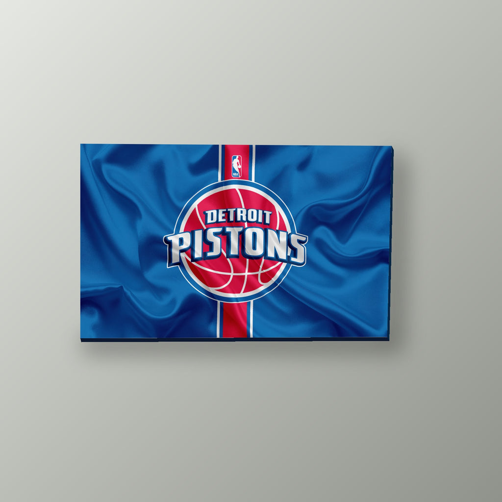 Logo Detroit Pistons Seda Azul | Cuadro decorativo de Monkey Canvas