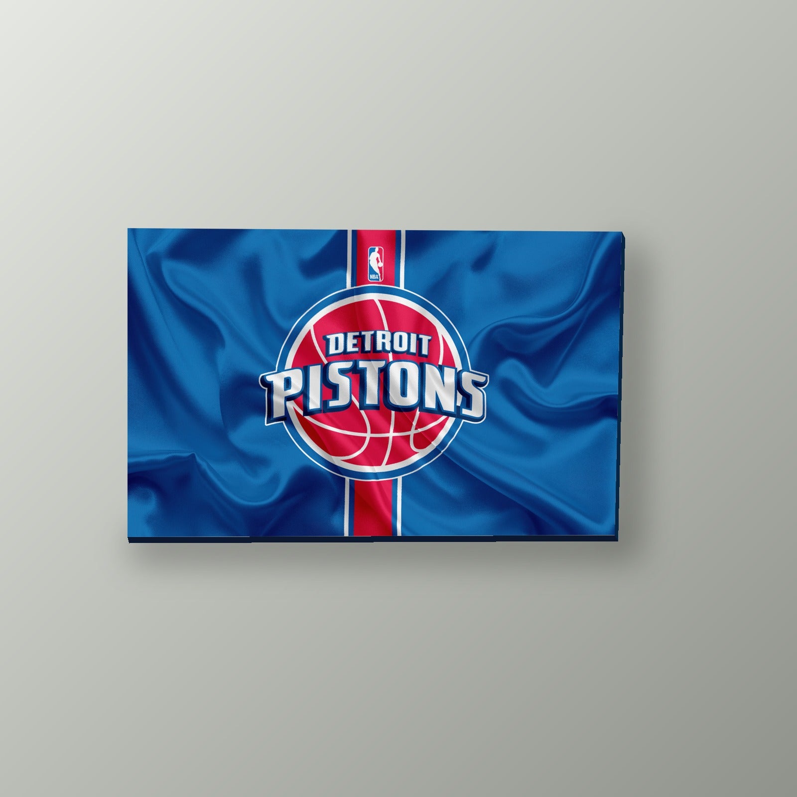 Logo Detroit Pistons Seda Azul | Cuadro decorativo de Monkey Canvas