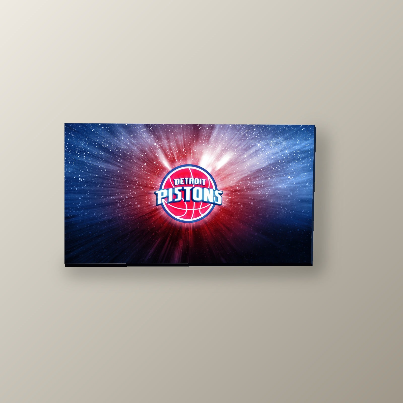 Detroit Pistons Destello Cosmico | Cuadro decorativo de Monkey Canvas