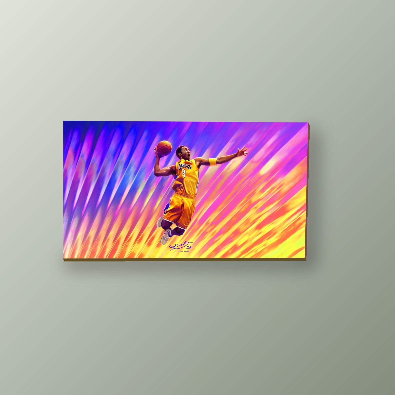 Kobe Bryant Vuelo Dorado | Cuadro decorativo de Monkey Canvas
