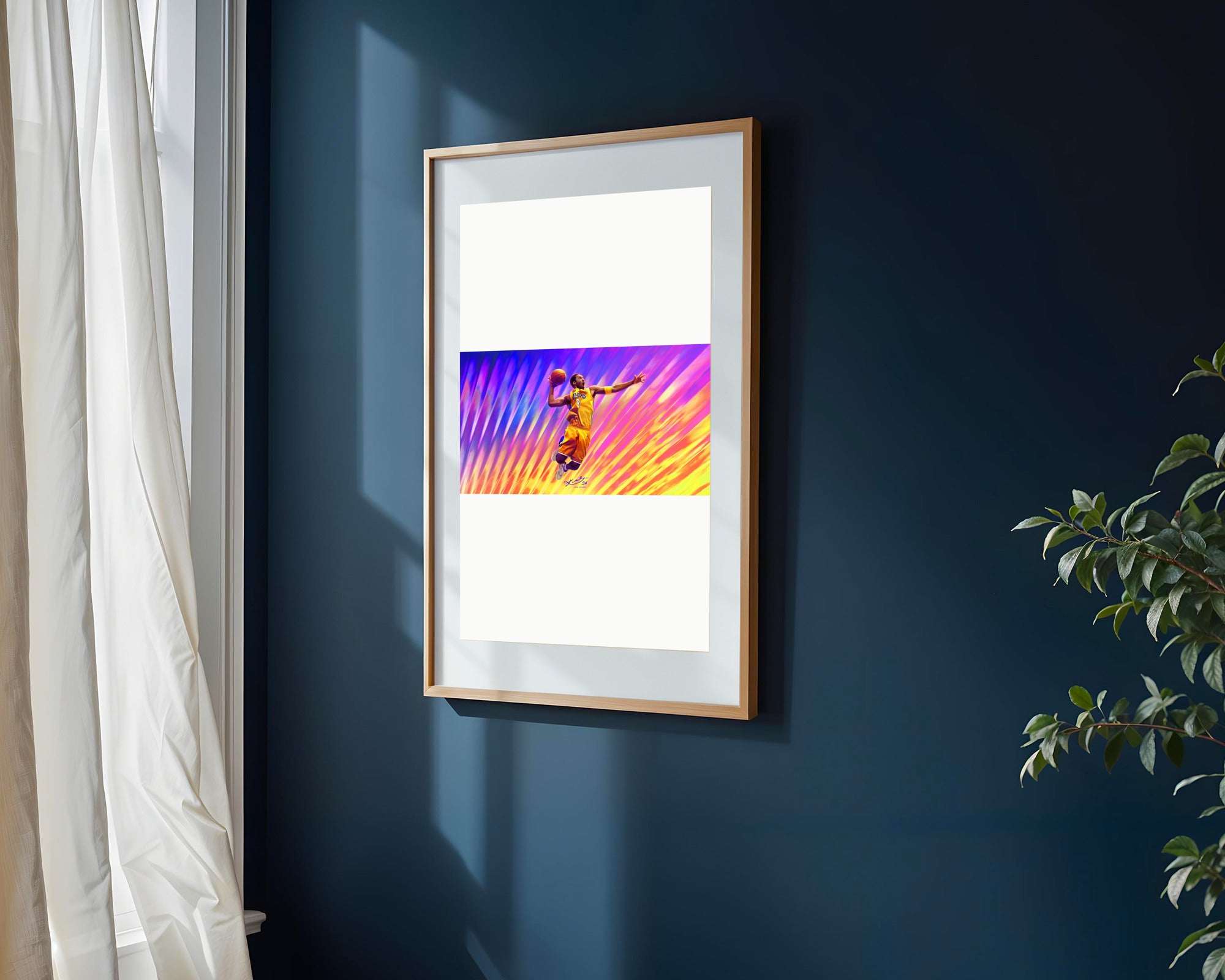 Kobe Bryant Vuelo Dorado | Cuadro decorativo de Monkey Canvas