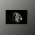 Leon Retrato Blanco y Negro | Cuadro decorativo de Monkey Canvas