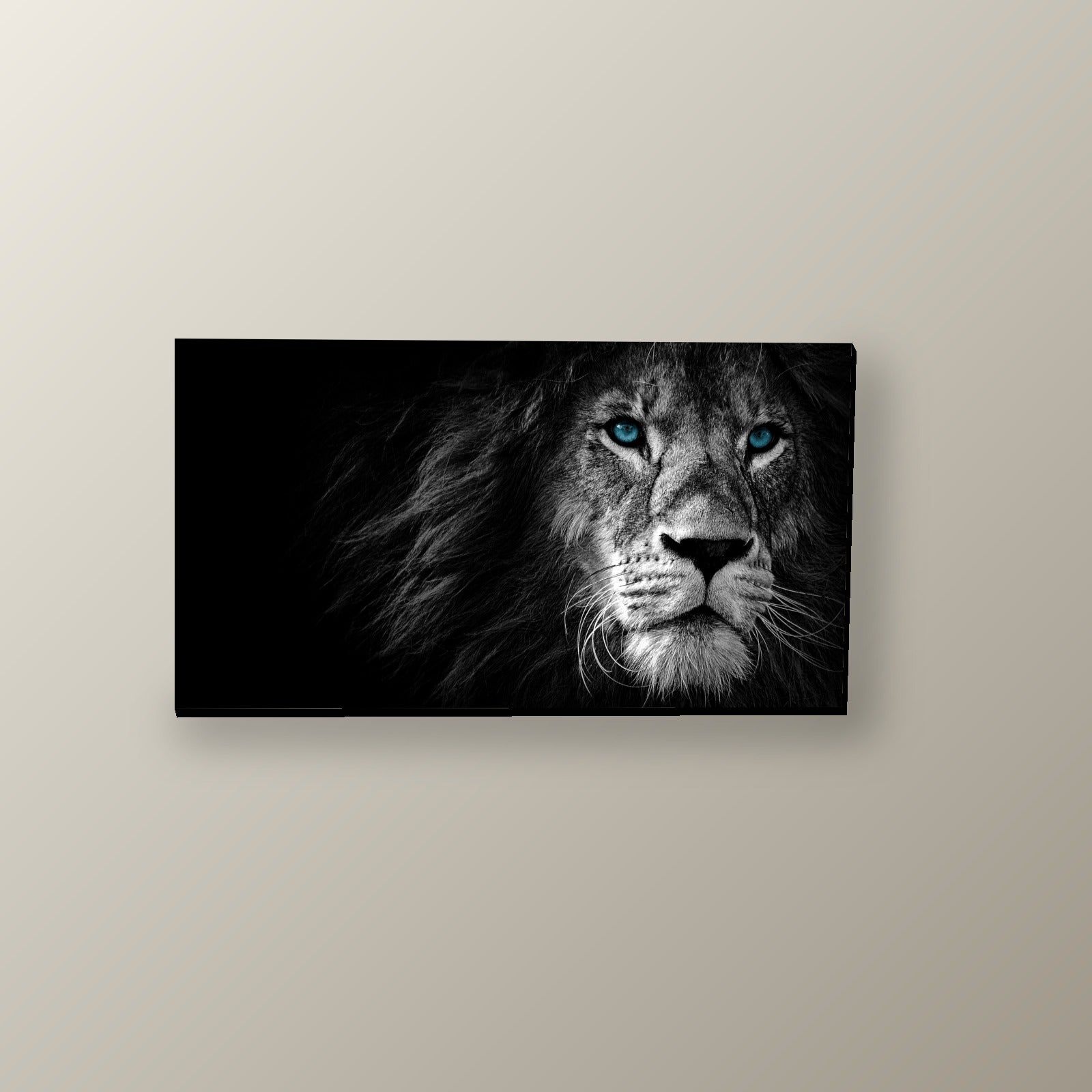 Leon Ojos Azules Intensos | Cuadro decorativo de Monkey Canvas