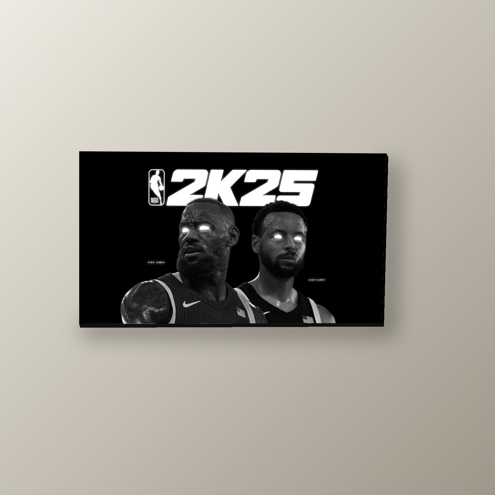 NBA 2K25 LeBron y Curry | Cuadro decorativo de Monkey Canvas