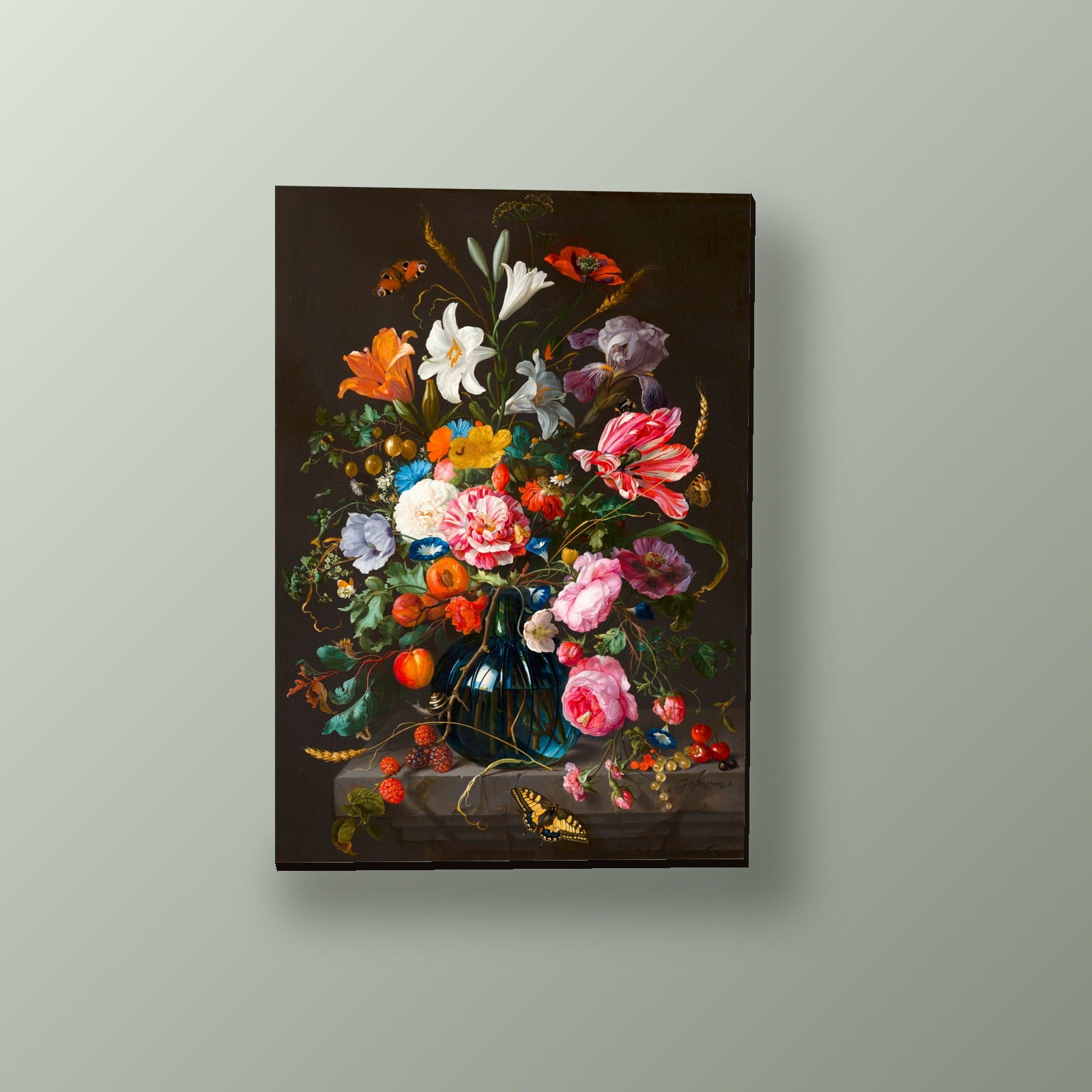 Lirios y Rosas en Cristal | Cuadro decorativo de Monkey Canvas