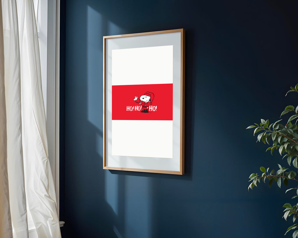 Snoopy Navideno Ho Ho Ho | Cuadro decorativo de Monkey Canvas