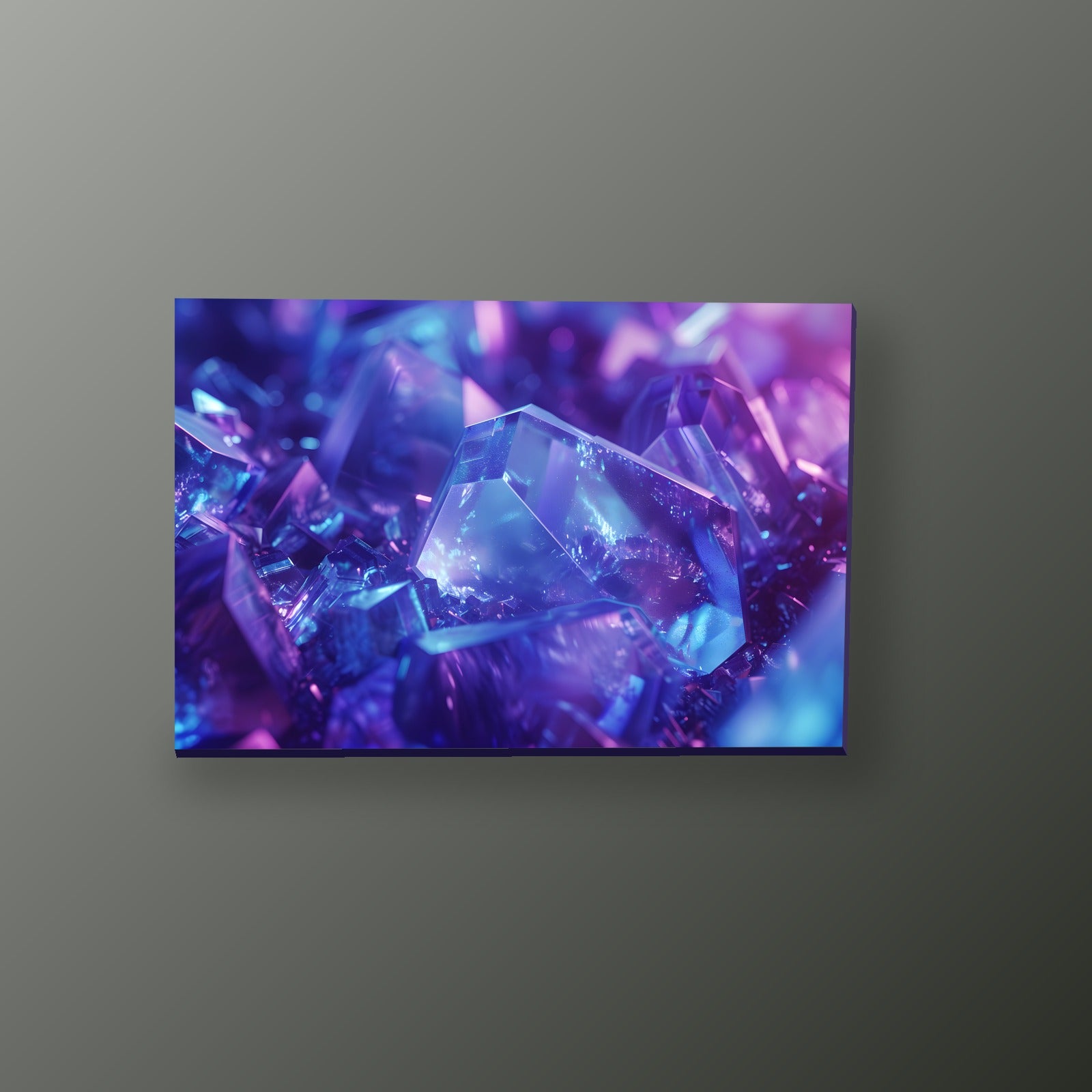 Cristales Abstractos Azul Violeta | Cuadro decorativo de Monkey Canvas