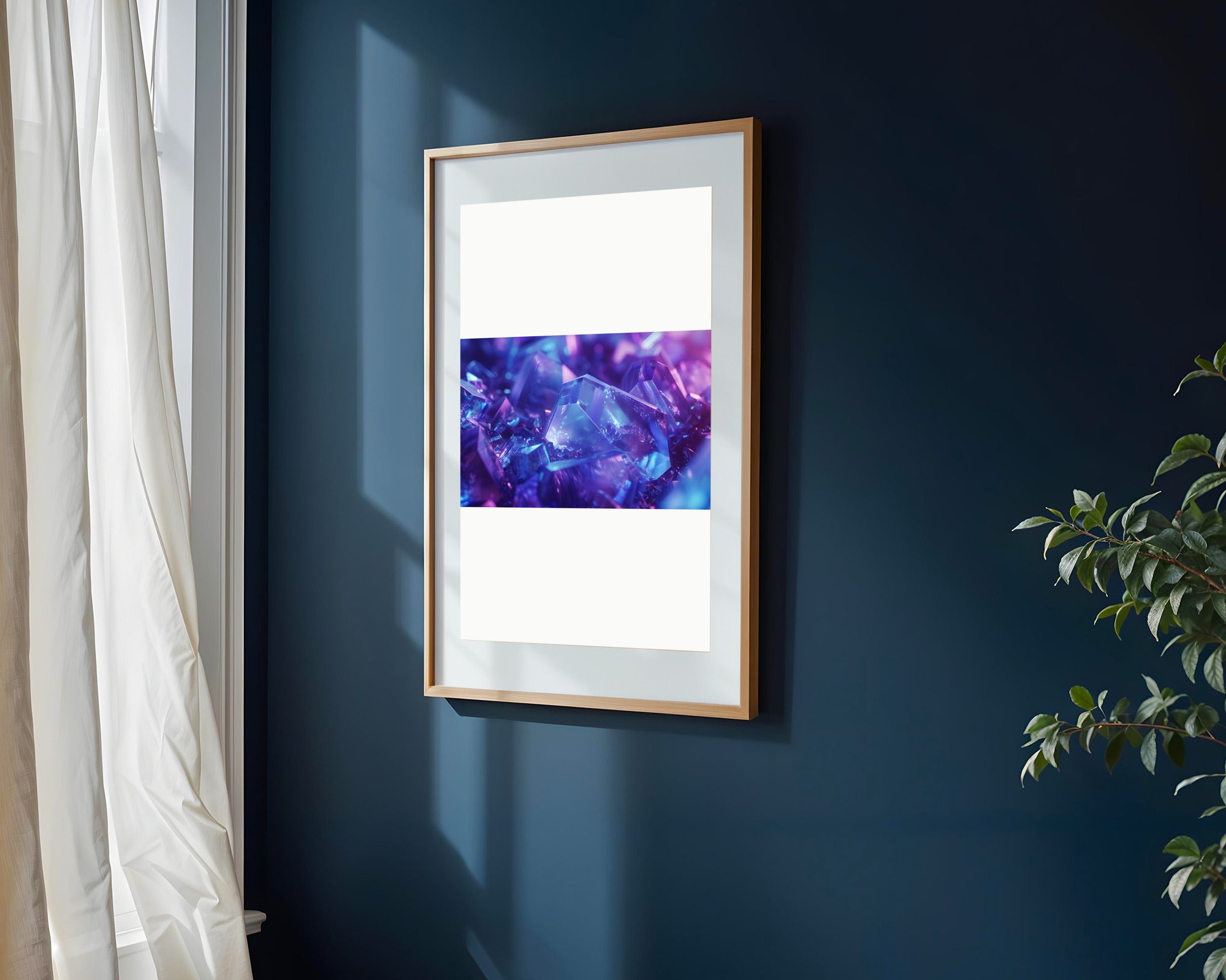 Cristales Abstractos Azul Violeta | Cuadro decorativo de Monkey Canvas