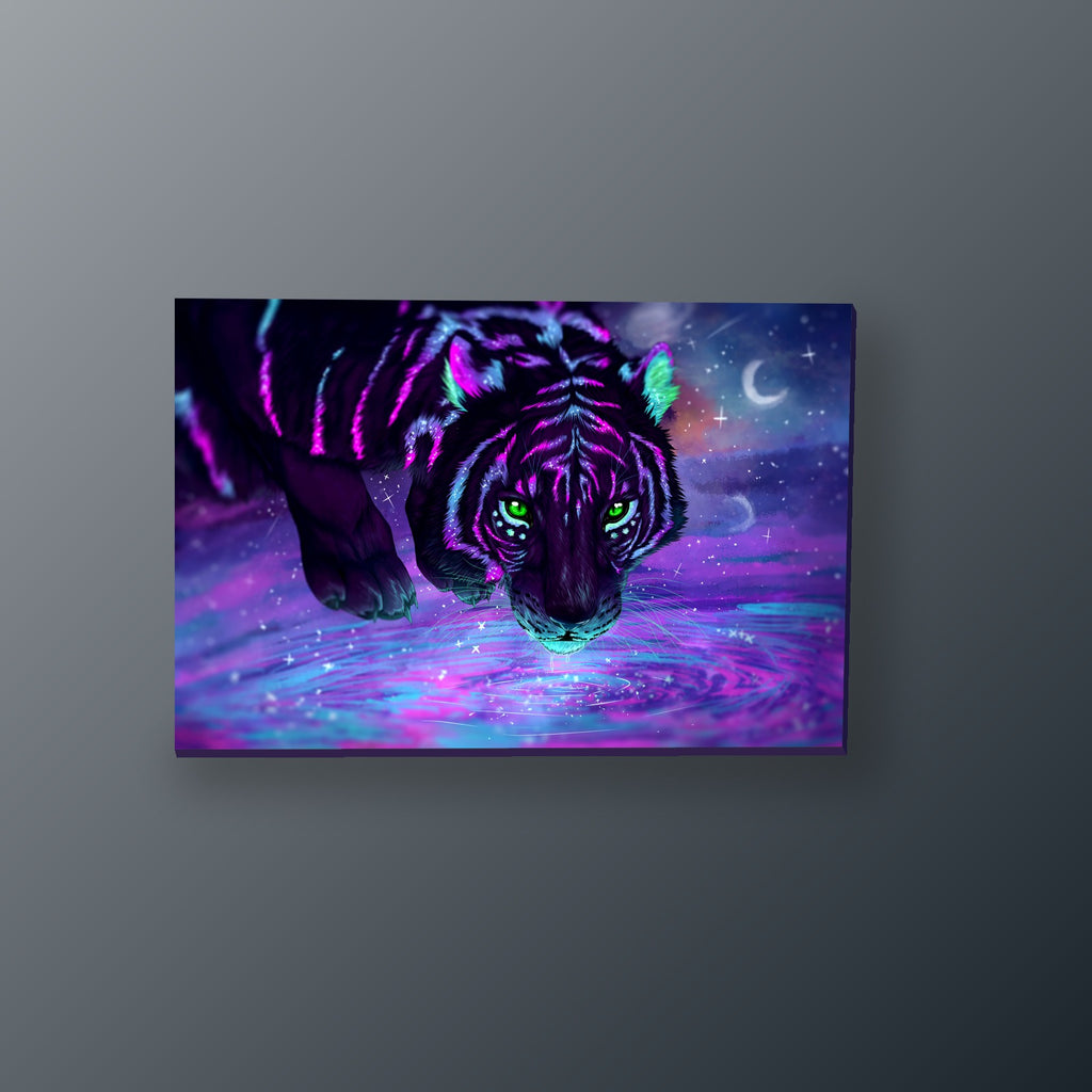 Tigre Mistico Bebiendo Agua | Cuadro decorativo de Monkey Canvas