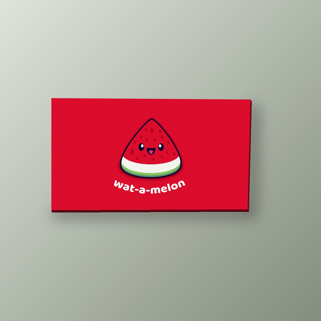 Sandia Kawaii Wat-a-Melon | Cuadro decorativo de Monkey Canvas