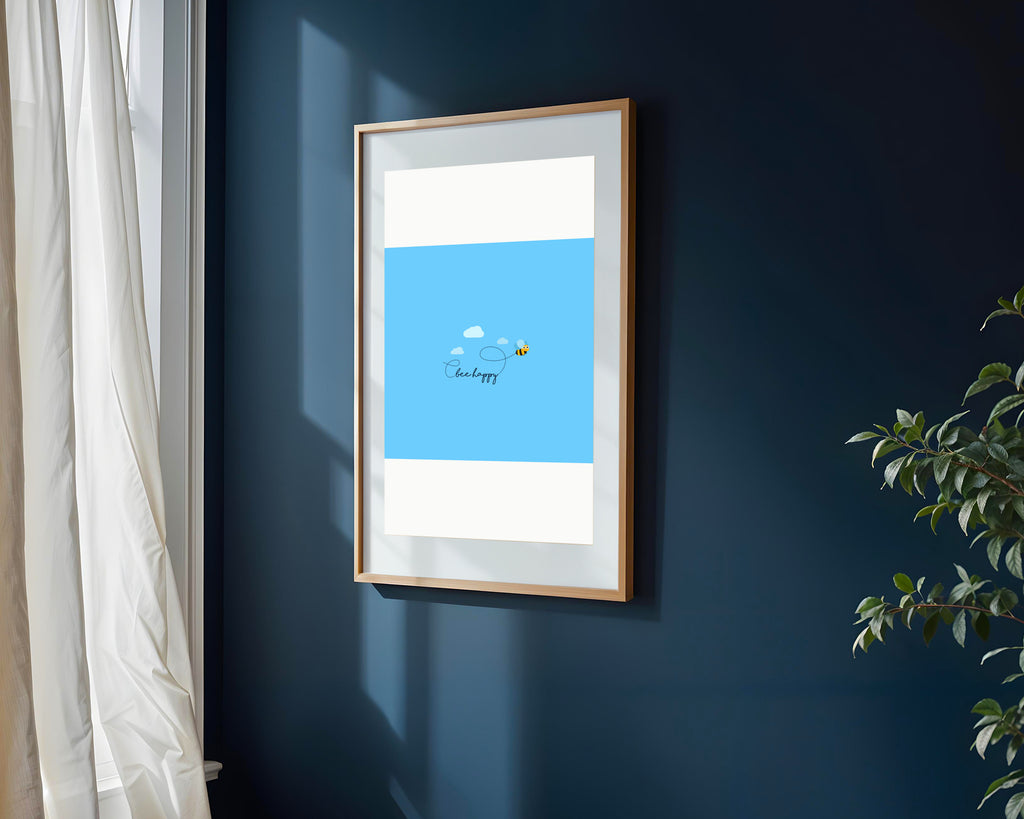Abeja Feliz Bee Happy | Cuadro decorativo de Monkey Canvas