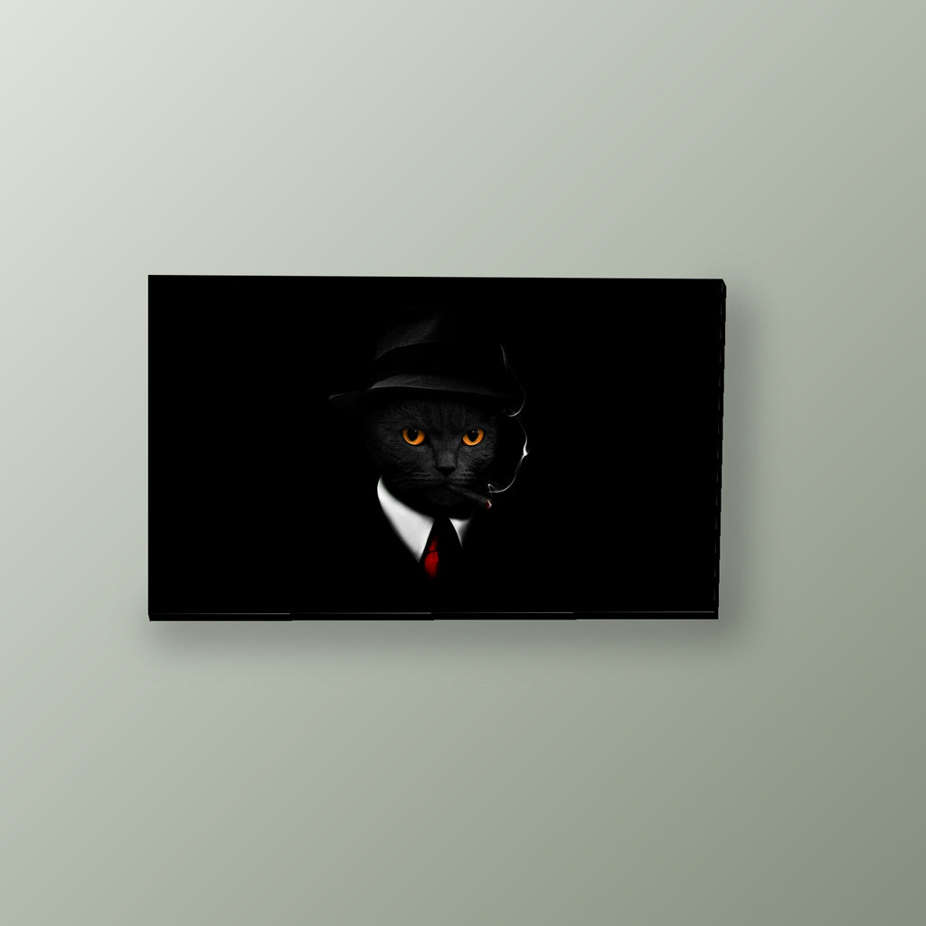 Gato Padrino con Puro | Cuadro decorativo de Monkey Canvas