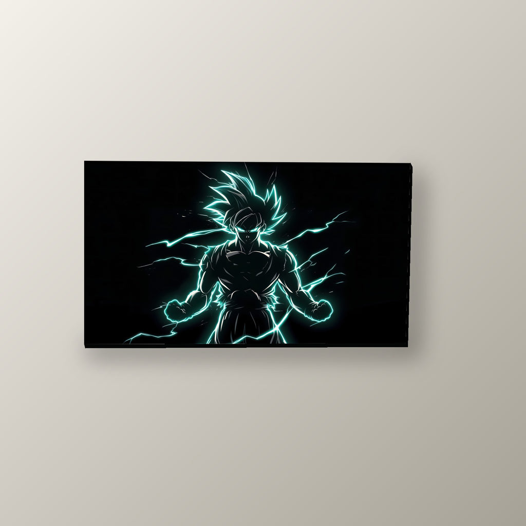 Goku Instinto Superior Neón | Cuadro decorativo de Monkey Canvas