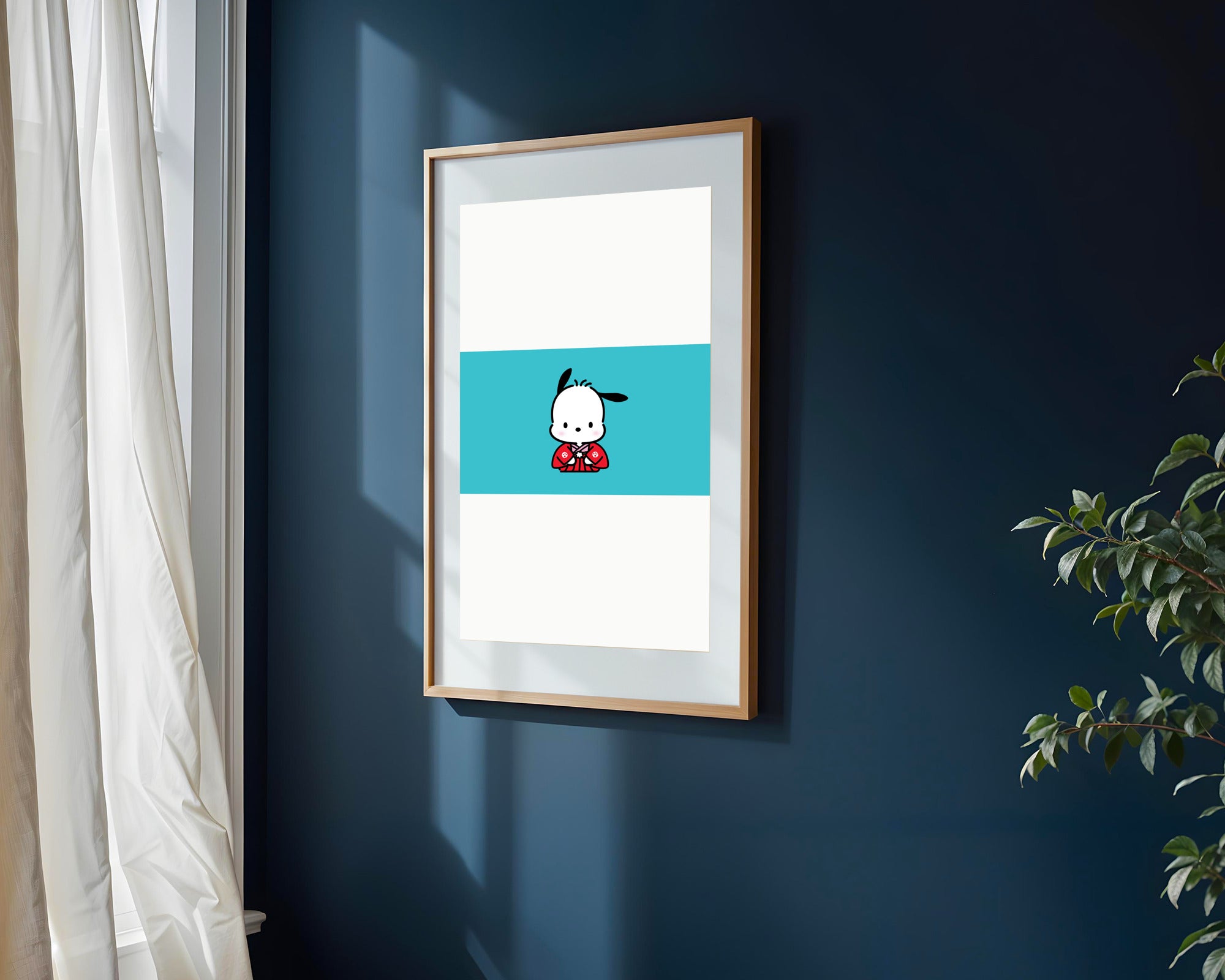Pochacco Kimono Rojo | Cuadro decorativo de Monkey Canvas