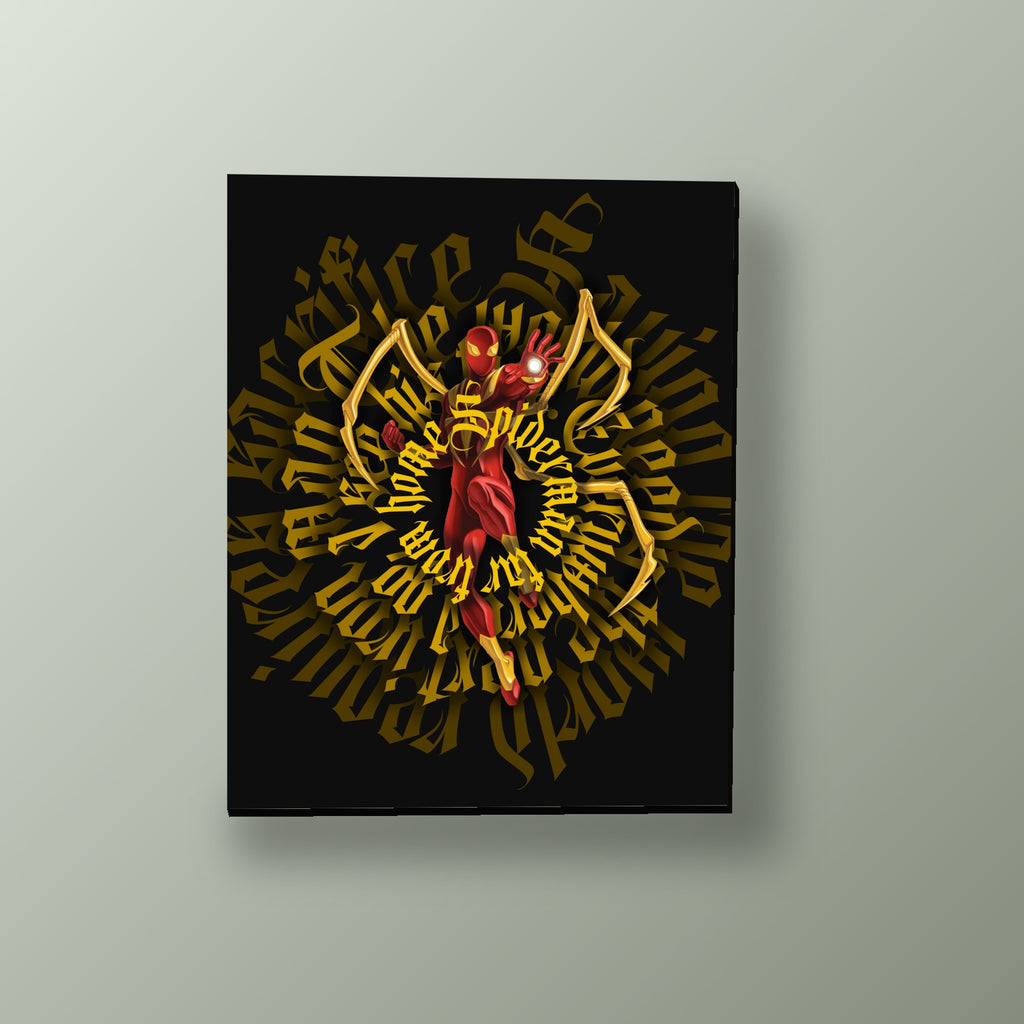 Spider-Man Traje Dorado | Cuadro decorativo de Monkey Canvas
