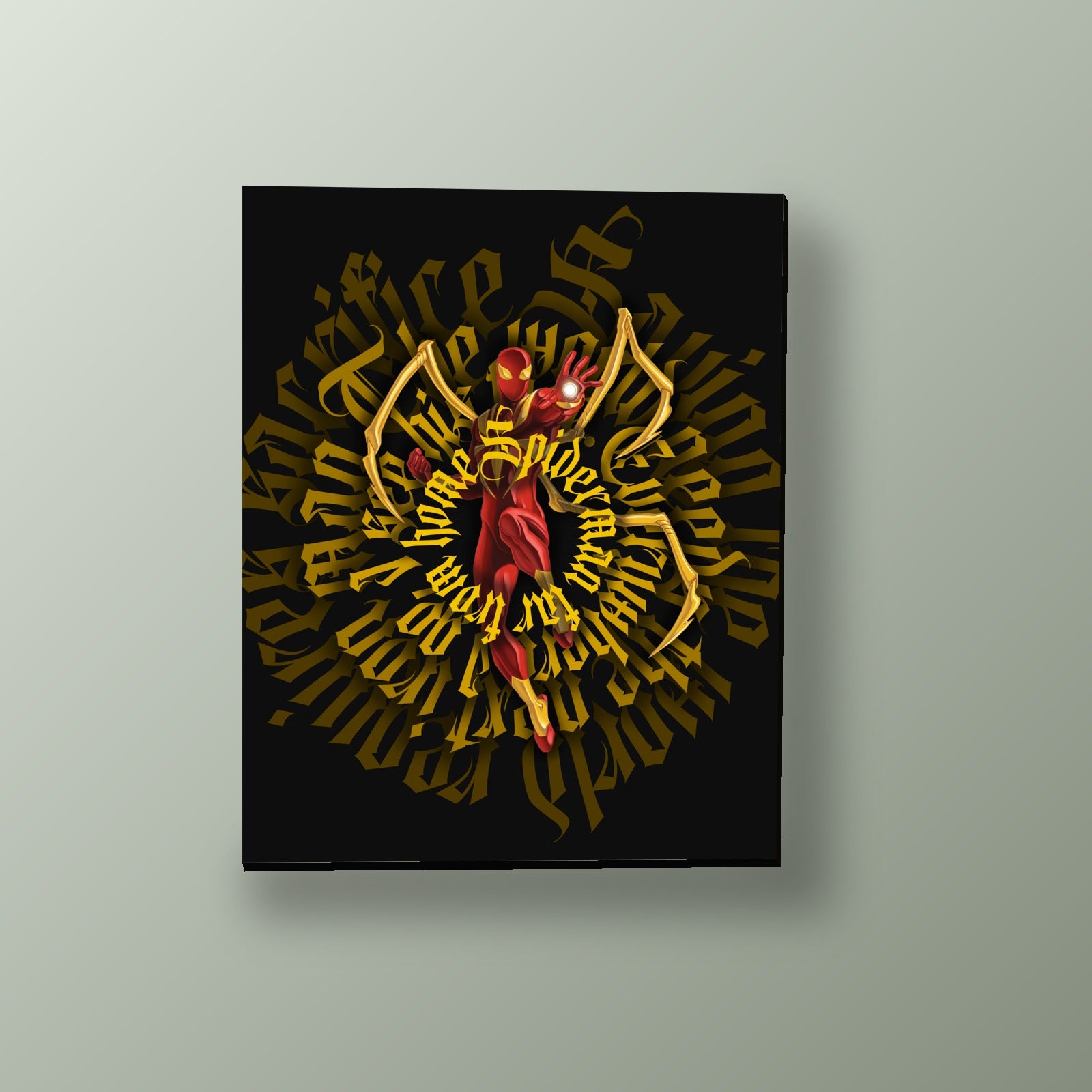 Spider-Man Traje Dorado | Cuadro decorativo de Monkey Canvas