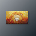 León Dorado Abstracto | Cuadro decorativo de Monkey Canvas