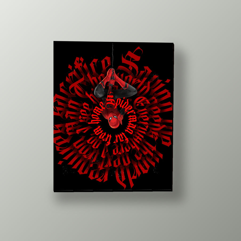 Spider-Man Suspendido Rojo | Cuadro decorativo de Monkey Canvas