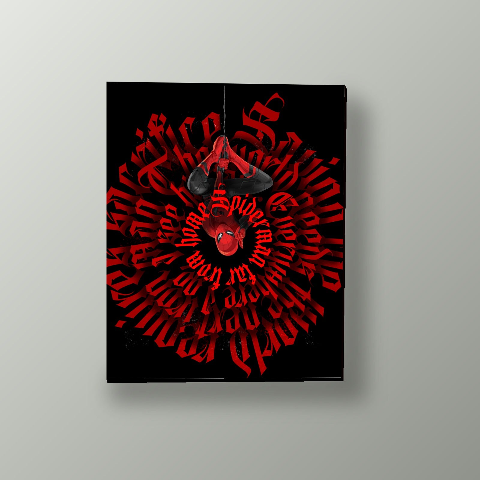 Spider-Man Suspendido Rojo | Cuadro decorativo de Monkey Canvas