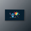 Stitch Corazón Arcoíris | Cuadro decorativo de Monkey Canvas