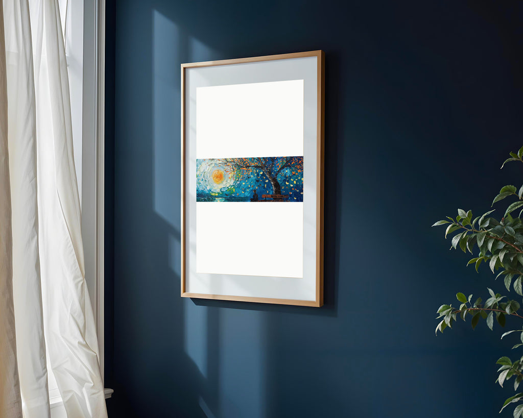 Atardecer Pinceladas Doradas | Cuadro decorativo de Monkey Canvas