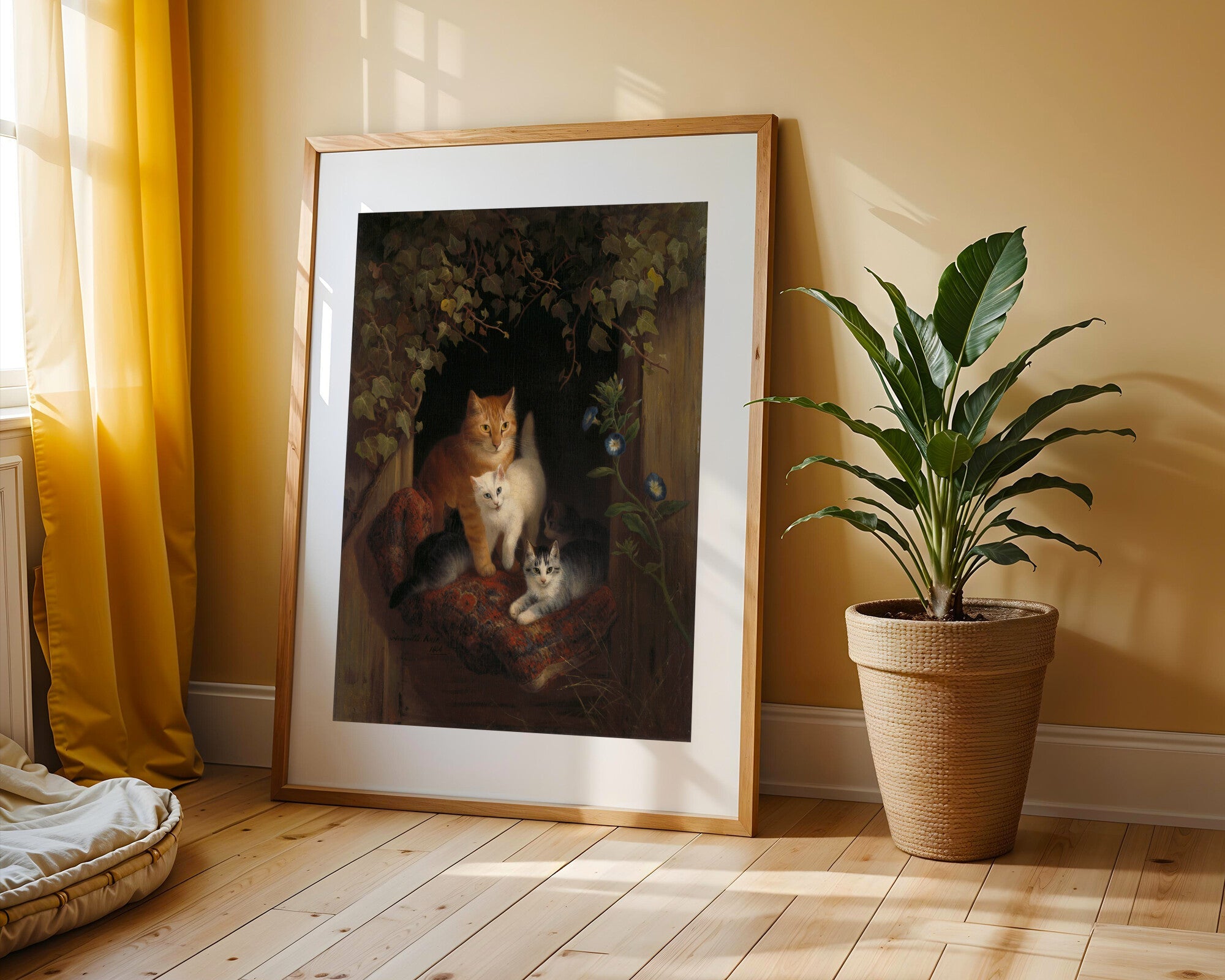 Camada de Gatitos en el Umbral | Cuadro decorativo de Monkey Canvas