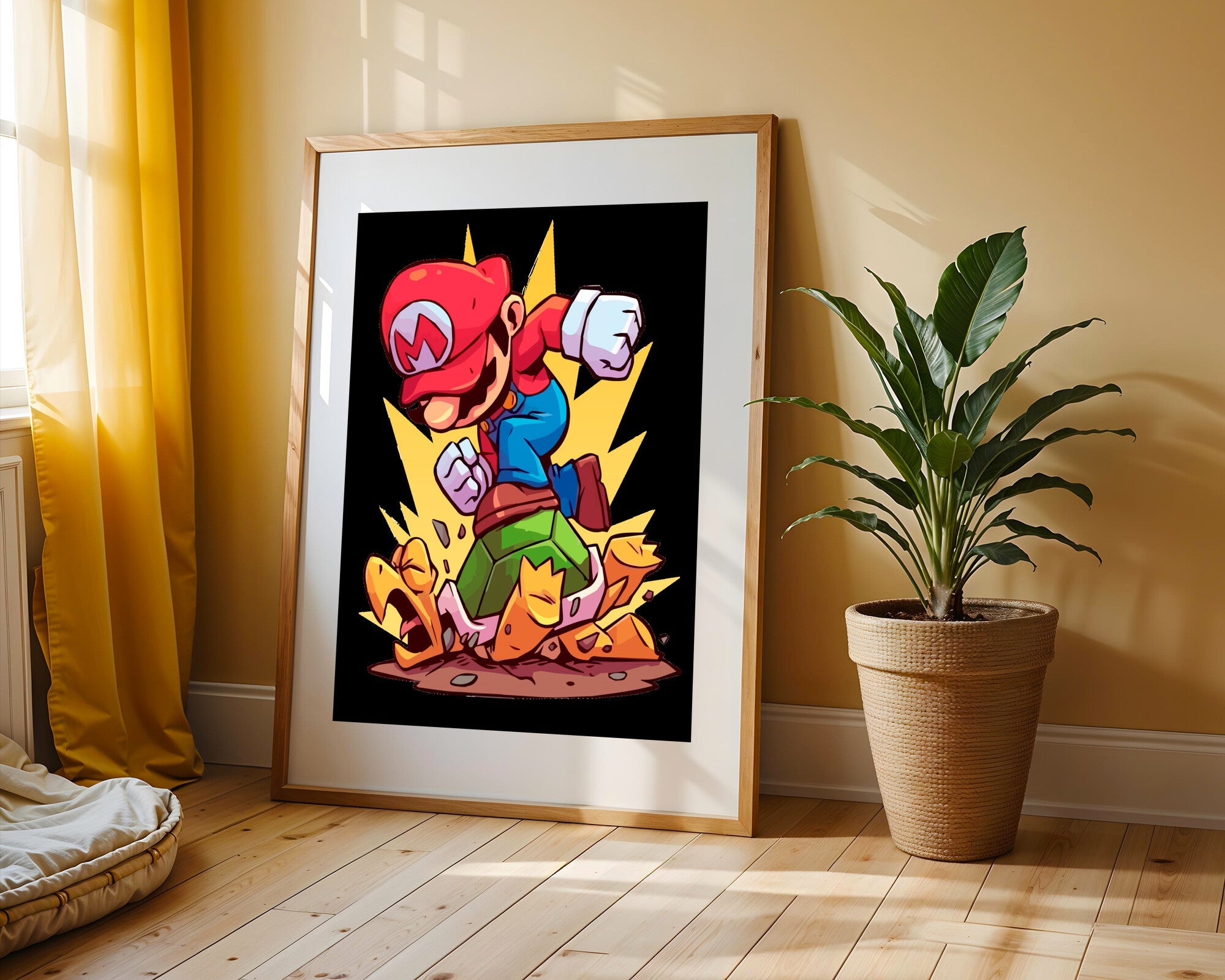 Mario Aplasta a Koopa | Cuadro decorativo de Monkey Canvas