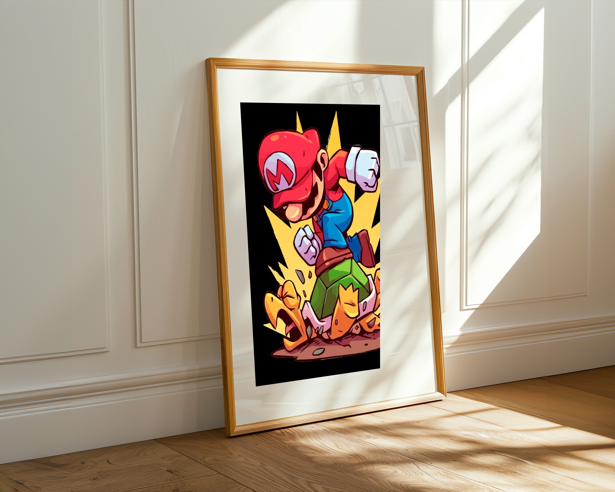 Mario Aplasta a Koopa | Cuadro decorativo de Monkey Canvas