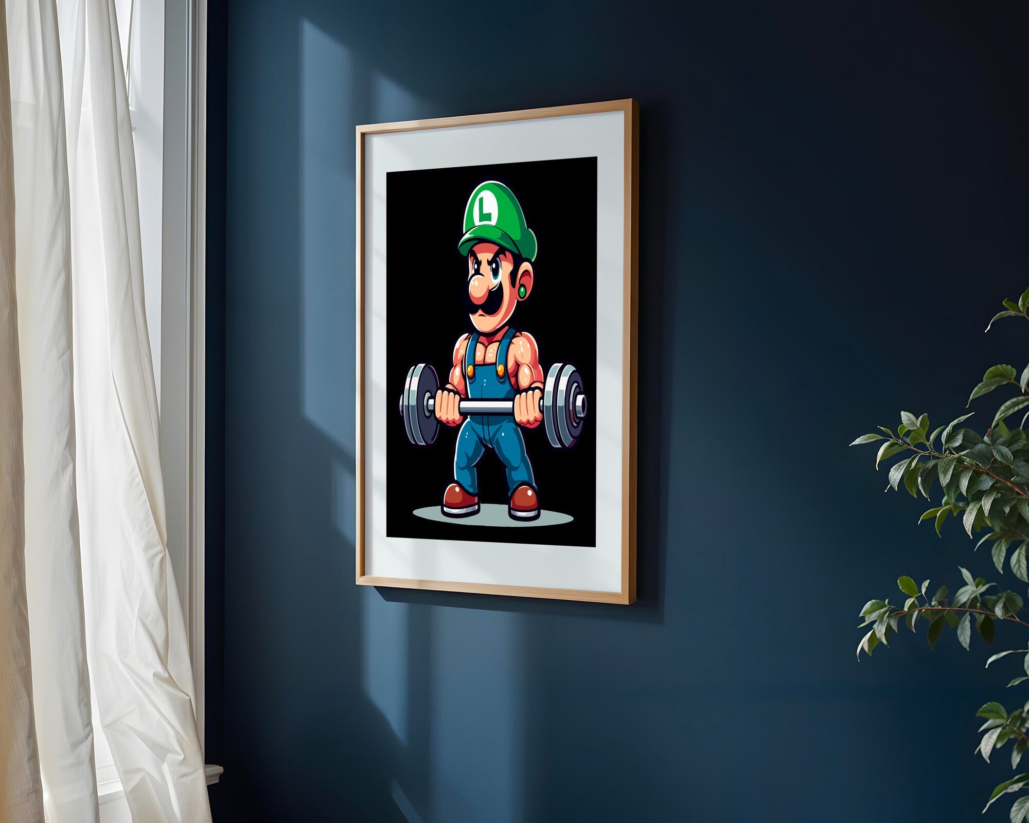 Luigi Levanta Pesas | Cuadro decorativo de Monkey Canvas