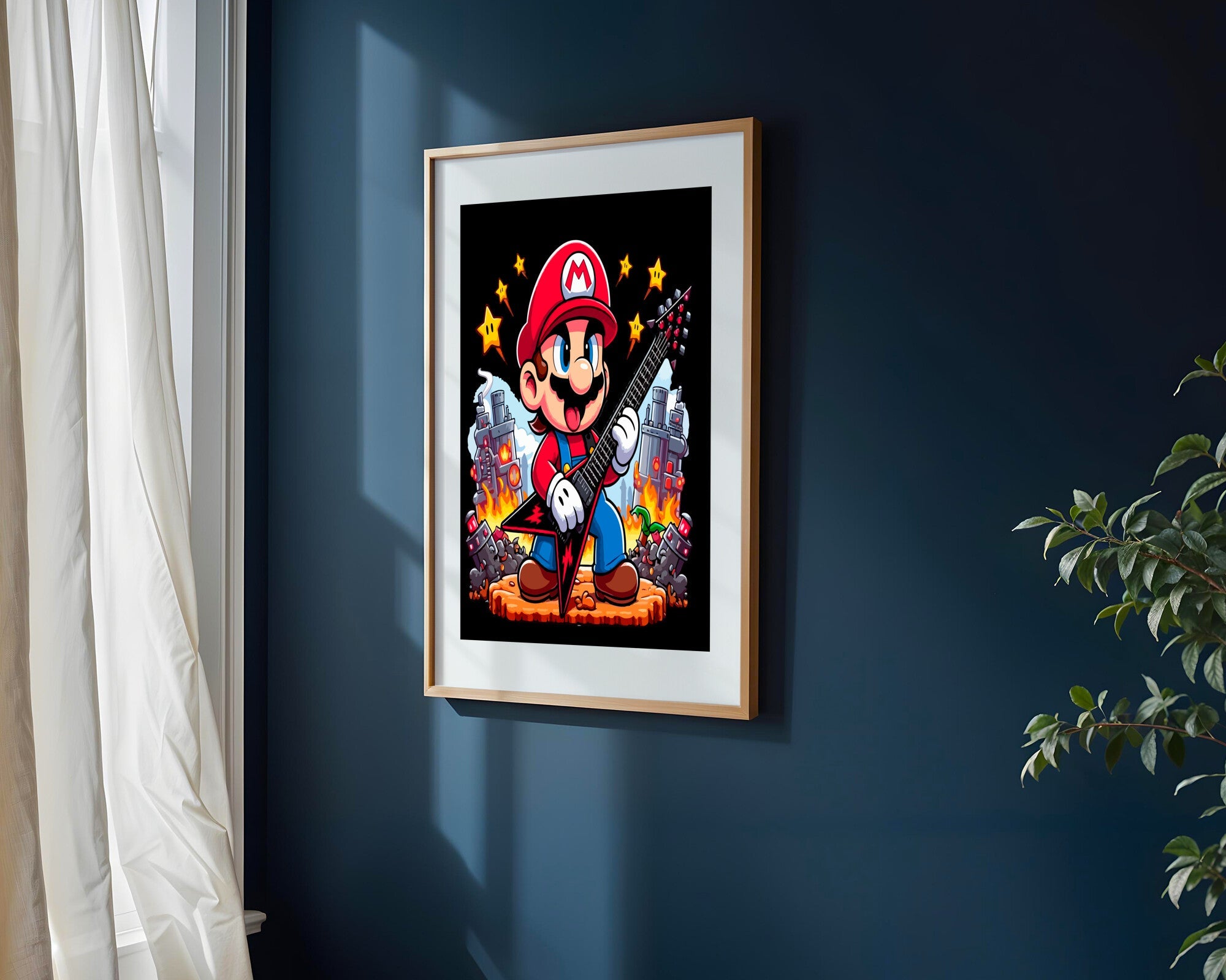 Mario Estrella de Rock | Cuadro decorativo de Monkey Canvas