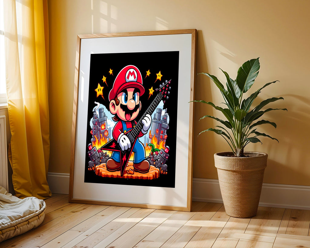 Mario Estrella de Rock | Cuadro decorativo de Monkey Canvas