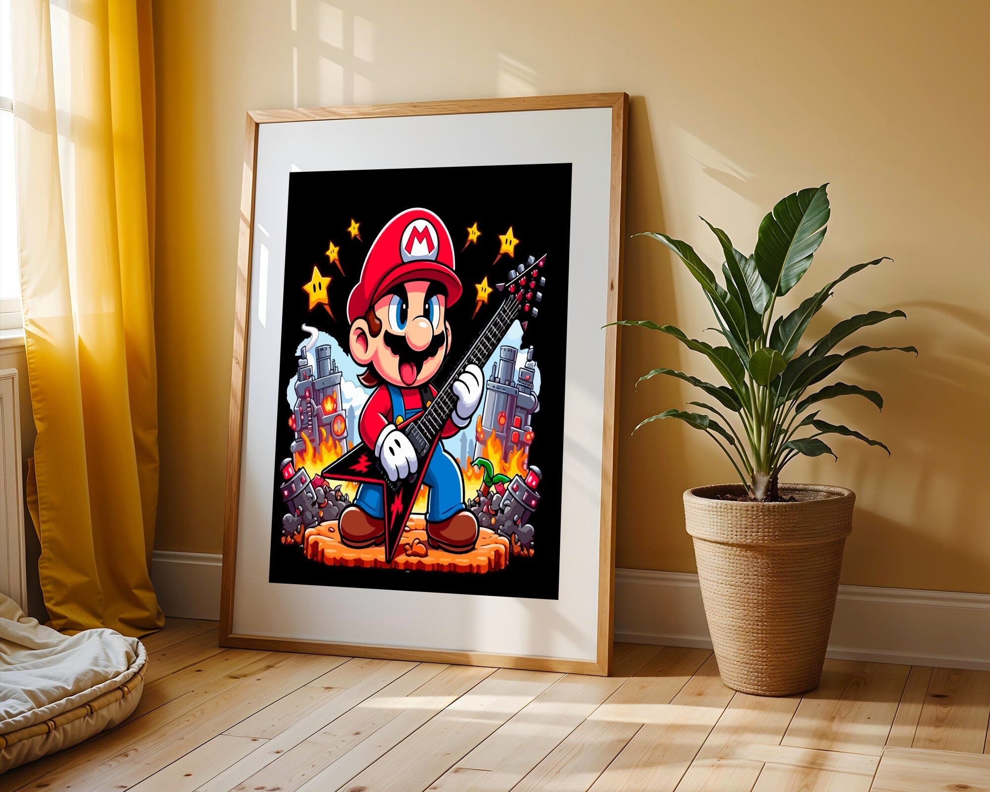 Mario Estrella de Rock | Cuadro decorativo de Monkey Canvas